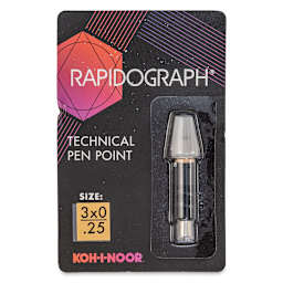 Koh-I-Noor Rapidograph Pen Replacement Point - 3x0, 0.25 mm front of package