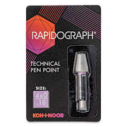 Koh-I-Noor Rapidograph Pen Replacement Point - 4x0, 0.18 mm Tip front of package