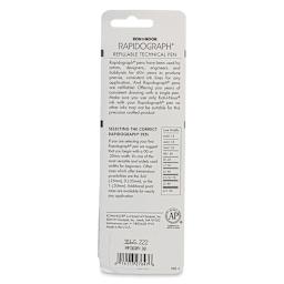 Koh-I-Noor Rapidograph Pen - 3x0, 0.25 mm Tip back of package