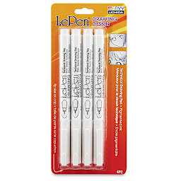 Marvy Uchida LePen Technical Drawing Pen - Set of 4, Black (front of package)