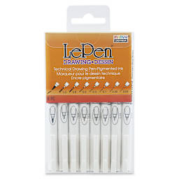 Marvy Uchida LePen Technical Drawing Pen - Set of 8, Black