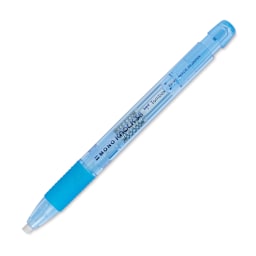 Tombow MONO Knock Stick Eraser - Blue, with eraser exposed