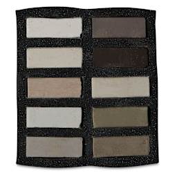 Art Spectrum Extra Soft Square Pastels - Umber and Earths, Set of 10