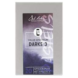 Richeson Soft Handrolled Pastels - Darks 3, Set of 20 - front of packaging