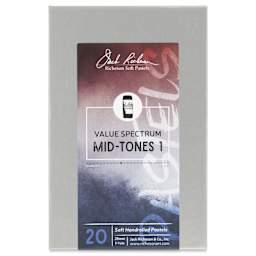 Richeson Soft Handrolled Pastels - Mid Tones 1, Set of 20 - front of packaging