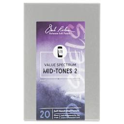 Richeson Soft Handrolled Pastels - Mid Tones 2, Set of 20 - front of packaging
