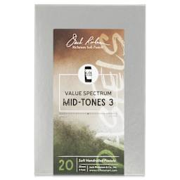 Richeson Soft Handrolled Pastels - Mid Tones 3, Set of 20 - front of packaging