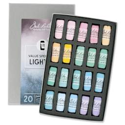 Richeson Soft Handrolled Pastels - Lights 1, Set of 20