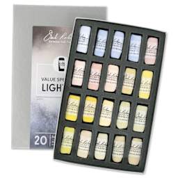 Richeson Soft Handrolled Pastels - Lights 2, Set of 20