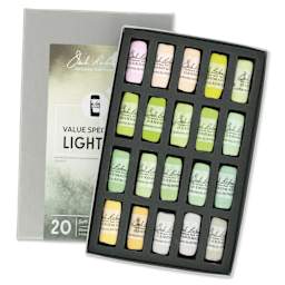 Richeson Soft Handrolled Pastels - Lights 3, Set of 20