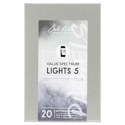 Richeson Soft Handrolled Pastels - Lights 5, Set of 20 - front of packaging