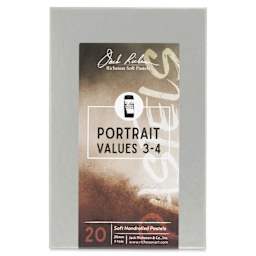 Richeson Soft Handrolled Pastels - Portrait Values 3-4, Set of 20 - front of packaging