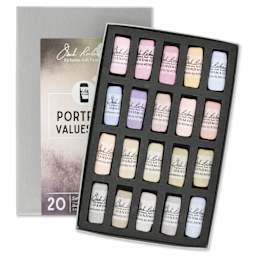 Richeson Soft Handrolled Pastels - Portrait Values 8-9, Set of 20