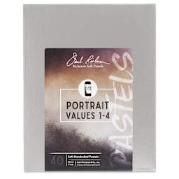 Richeson Soft Handrolled Pastels - Portrait Values 1-4, Set of 40 - front of packaging