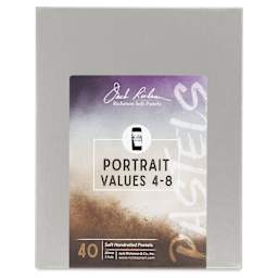 Richeson Soft Handrolled Pastels - Portrait Values 4-8, Set of 40 - front of packaging