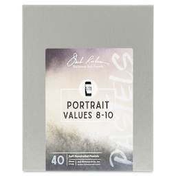 Richeson Soft Handrolled Pastels - Portrait Values 8-10, Set of 40 - front of packaging