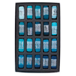 Richeson Soft Handrolled Pastels - Turquoise Blues, Set of 20