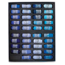 Richeson Soft Handrolled Pastels - Blues, Set of 39