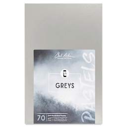 Richeson Soft Handrolled Pastels - Greys, Set of 70 - front of packaging