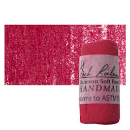 Richeson Soft Handrolled Pastel - Red R28, pastel and swatch
