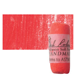 Richeson Soft Handrolled Pastel - Red R34, pastel and swatch