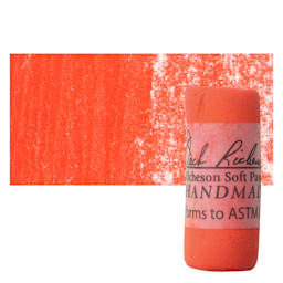 Richeson Soft Handrolled Pastel - Red R36, pastel and swatch