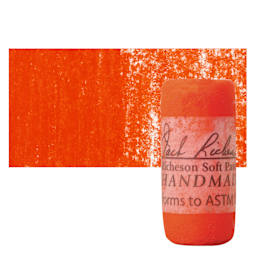 Richeson Soft Handrolled Pastel - Red R38, pastel and swatch