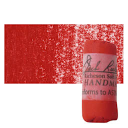 Richeson Soft Handrolled Pastel - Red R43, pastel and swatch