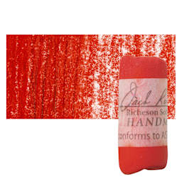 Richeson Soft Handrolled Pastel - Red R46, pastel and swatch