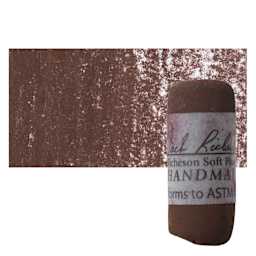 Richeson Soft Handrolled Pastel - Earth Red ER6, pastel and swatch