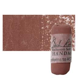 Richeson Soft Handrolled Pastel - Earth Red ER23, pastel and swatch