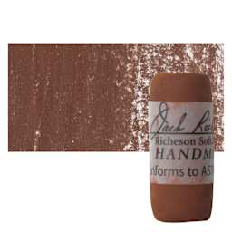 Richeson Soft Handrolled Pastel - Earth Red ER24, pastel and swatch