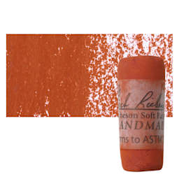 Richeson Soft Handrolled Pastel - Earth Red ER28, pastel and swatch