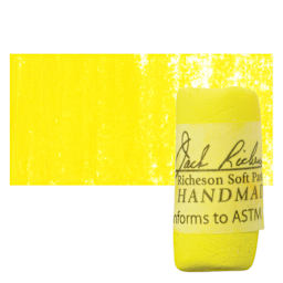 Richeson Soft Handrolled Pastel - Yellow Y9, pastel and swatch