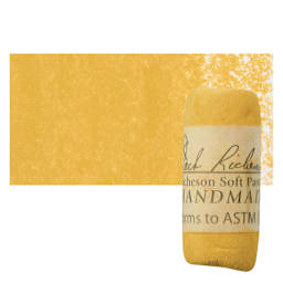 Richeson Soft Handrolled Pastel - Earth Yellow EY11, pastel and swatch