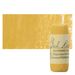 Richeson Soft Handrolled Pastel - Earth Yellow EY12, pastel and swatch