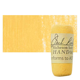 Richeson Soft Handrolled Pastel - Earth Yellow EY18, pastel and swatch