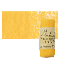 Richeson Soft Handrolled Pastel - Earth Yellow EY19, pastel and swatch