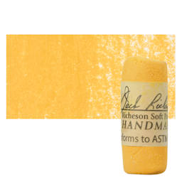 Richeson Soft Handrolled Pastel - Earth Yellow EY20, pastel and swatch