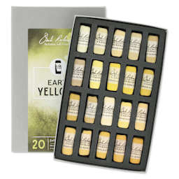 Richeson Soft Handrolled Pastels - Earth Yellows, Set of 20
