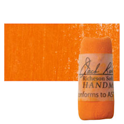 Richeson Soft Handrolled Pastel - Orange O11, pastel and swatch