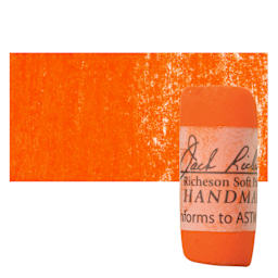 Richeson Soft Handrolled Pastel - Orange O23, pastel and swatch