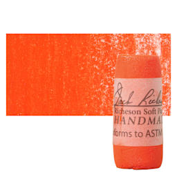 Richeson Soft Handrolled Pastel - Orange O24, pastel and swatch