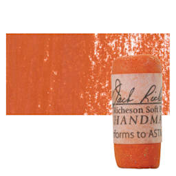Richeson Soft Handrolled Pastel - Earth Orange EO21, pastel and swatch