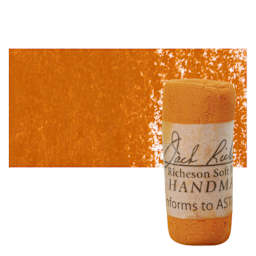Richeson Soft Handrolled Pastel - Earth Orange EO30, pastel and swatch