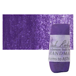 Richeson Soft Handrolled Pastel - Violet V17, pastel and swatch