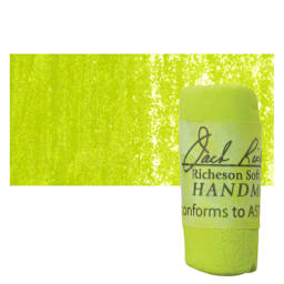 Richeson Soft Handrolled Pastel - Green G2, pastel and swatch