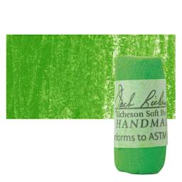 Richeson Soft Handrolled Pastel - Green G12, pastel and swatch