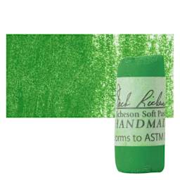 Richeson Soft Handrolled Pastel - Green G13, pastel and swatch