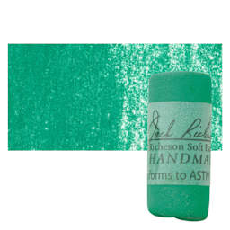 Richeson Soft Handrolled Pastel - Green G27, pastel and swatch